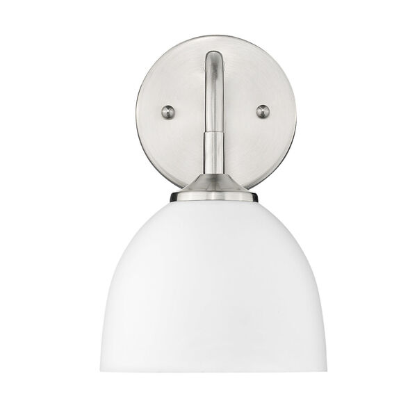 Zoey Pewter and Matte White One-Light Wall Sconce, image 2